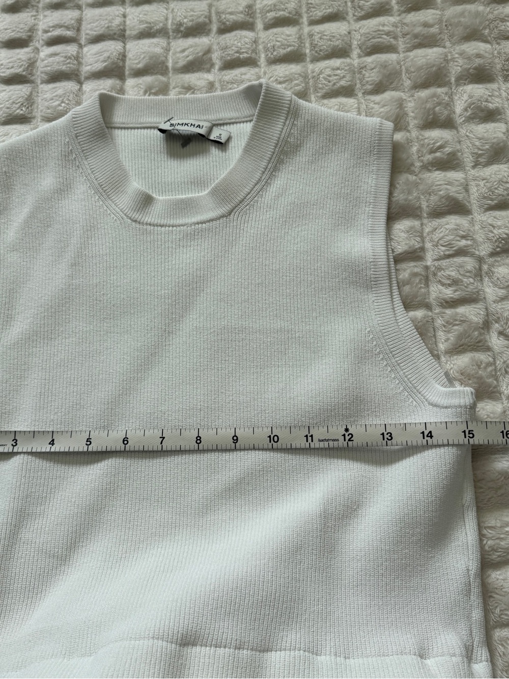 Simkhai Medium White Sleeveless Bubble Hem Mini Dress - Picture 4 of 7